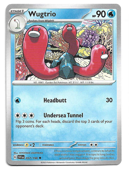WUGTRIO - COMMON  57/198  POKEMON TCG SCARLET & VIOLET TRADING CARD