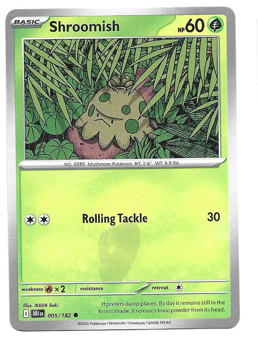 SHROOMISH - COMMON  5/182  POKEMON TCG DESTINED RIVALS TRADING CARD