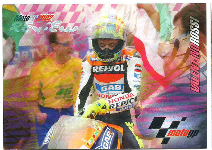 VALENTINO ROSSI - PANINI MOTO GP 2003 CARD COLLECTION - MOTO GP WORLD CHAMPION 02 TRADING CARD 62