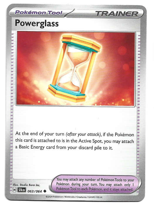 POWERGLASS - NON HOLO  63/64 POKEMON TCG SHROUDED FABLE TRADING CARD