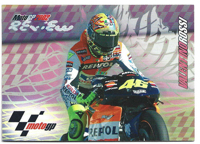 VALENTINO ROSSI - PANINI MOTO GP 2003 CARD COLLECTION - MOTO GP WORLD CHAMPION 02 TRADING CARD 63