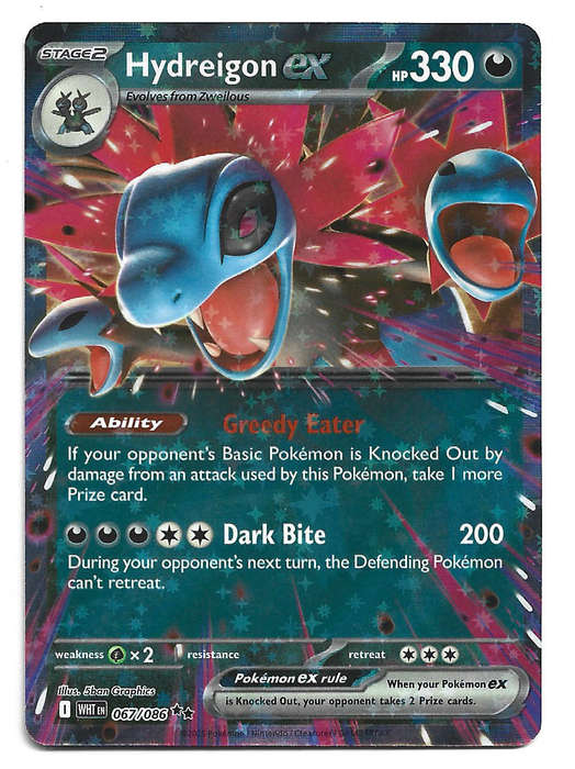 HYDREIGON EX -HOLO D/RARE  67/86 POKEMON TCG WHITE FLARE TRADING CARD