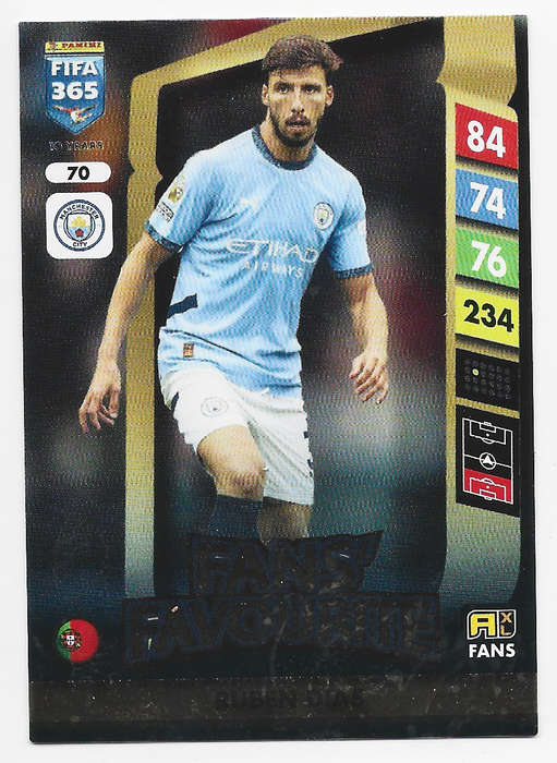 RUBEN DIAS - PANINI FIFA 365 COLLECTION 2025 - FOIL "FANS FAVOURITE" TRADING CARD 70