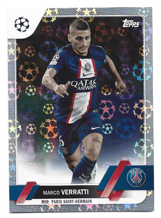 MARCO VERRATTI - TOPPS UEFA Champ League 2023 - SILVER FOIL  TRADING CARD  73