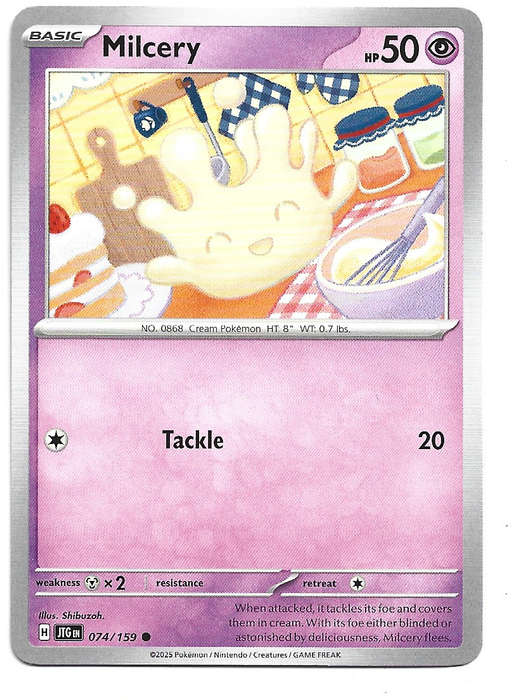 MILCERY - COMMON  74/159 POKEMON TCG JOURNEY TOGETHER TRADING CARD
