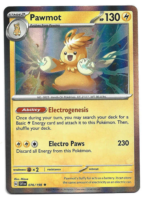 PAWMOT - HOLO RARE  76/198  POKEMON TCG SCARLET & VIOLET TRADING CARD