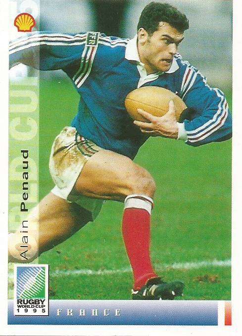 ALAIN PENAUD - SPORTS DECK `RUGBY WORLD CUP 95` -  BASE TRADING CARD  80