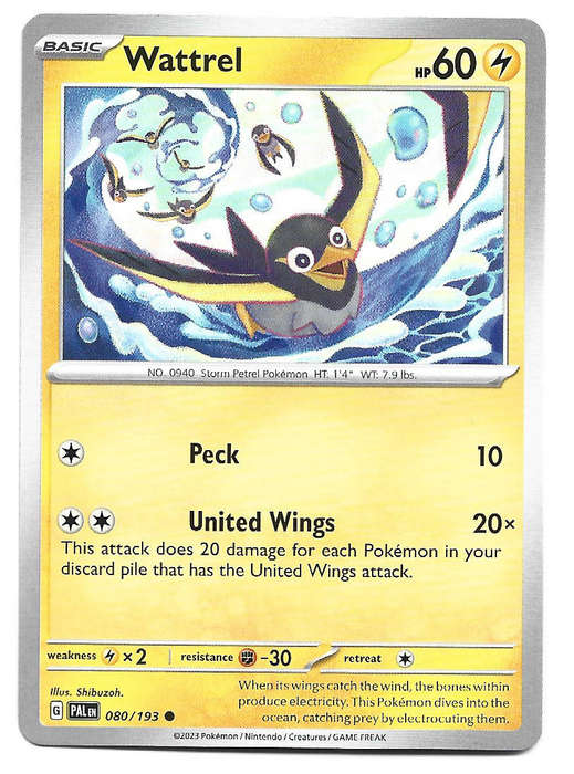 WATTREL - COMMON  80/193  POKEMON TCG S&V PALDEA EVOLVED TRADING CARD