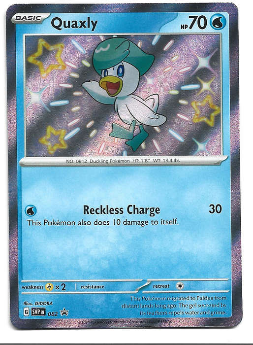 QUAXLY - HOLO RARE SVP082 POKEMON TCG SCARLET & VIOLET PROMO TRADING CARD