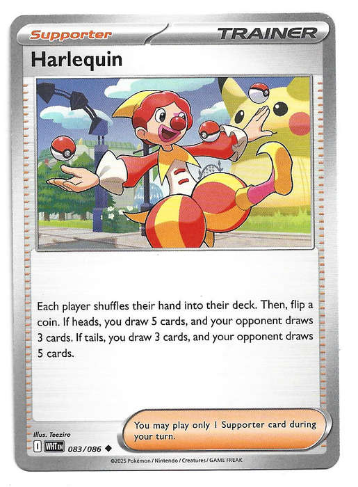 HARLEQUIN - UNCOMMON  83/86 POKEMON TCG WHITE FLARE TRADING CARD