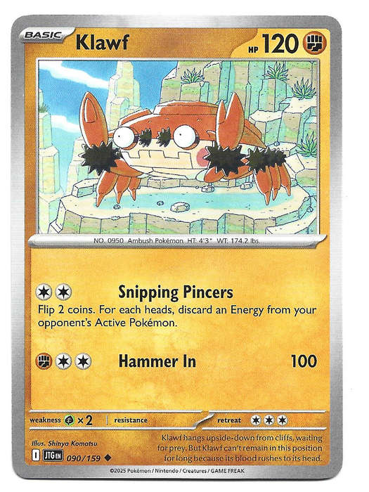KLAWF - COMMON  90/159 POKEMON TCG JOURNEY TOGETHER TRADING CARD