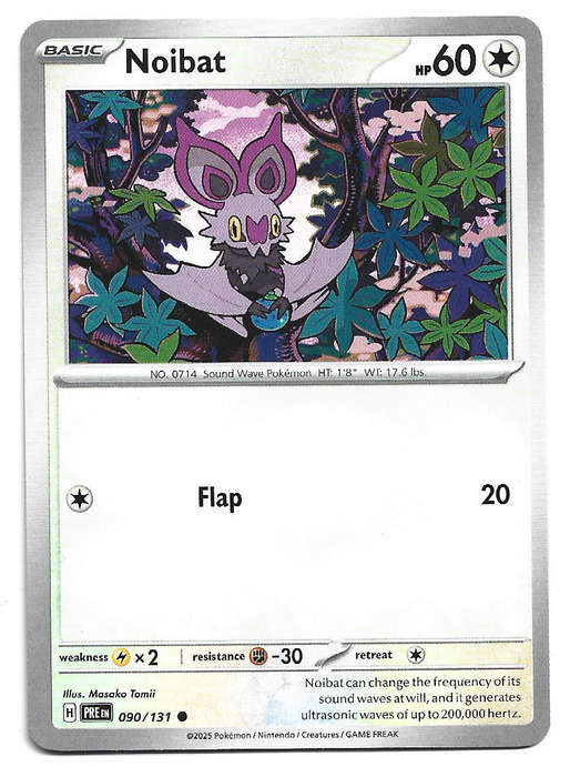 NOIBAT - COMMON  90/131 POKEMON TCG PRISMATIC EVOLUTIONS  TRADING CARD