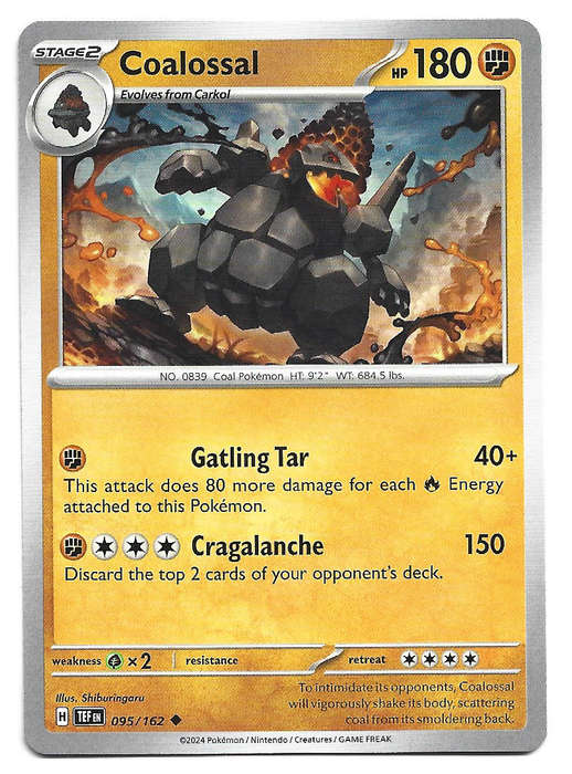 COALOSSAL - UNCOMMON 95/162 POKEMON TCG TEMPORAL FORCES TRADING CARD