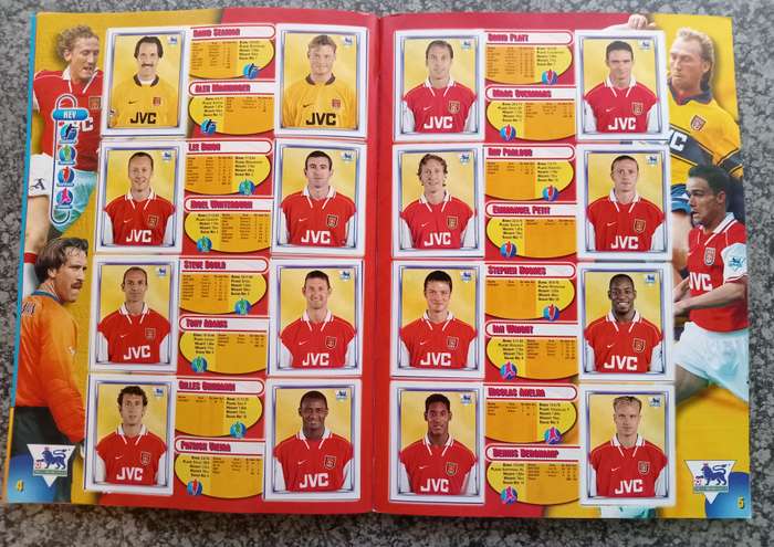 MERLIN Premier League sticker collection 1998 - COMPLETE 504 STICKER COLLECTION in OFFICAL BOOK