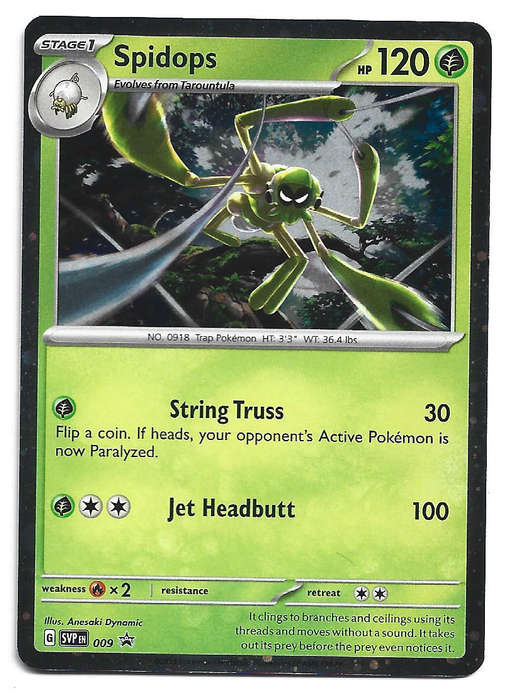 SPIDOPS - SVP 009 POKEMON TCG SCARLET & VIOLET PROMO TRADING CARD
