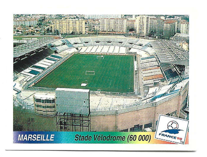 PANINI FIFA WORLD CUP 1998 FRANCE STCKER COLLECTION - ULTRA RARE STADIUM STICKER 9