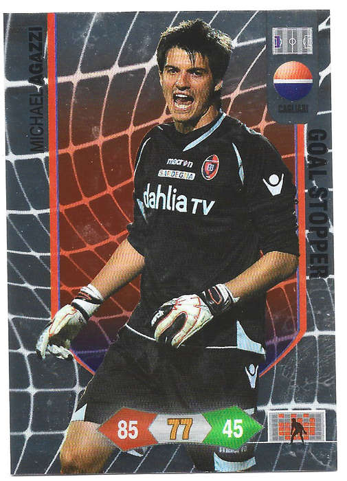 MICHAEL AGAZZI - PANINI CALCIATORI "SERIE A" 2010/2011 - FOIL  "GOAL STOPPER" TRADING CARD