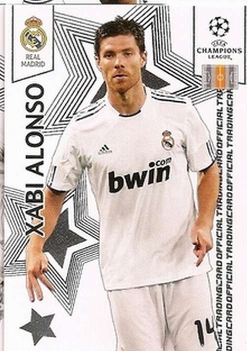 XABI ALONSO (Real Madrid) - PANINI CHAMPIONS LEAGUE PREMIUM 2010/11 - RARE TRADING CARD