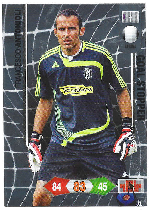 FRANCESCO ANTONIOLI - PANINI CALCIATORI "SERIE A" 2010/2011 - FOIL  "GOAL STOPPER" TRADING CARD