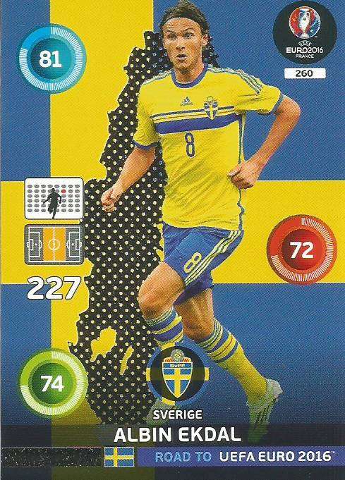 ALBIN EKDAL - PANINI Road to Euro 2016 Collection - FOIL "One to Watch" CARD 260