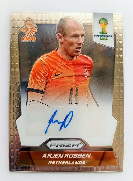 ARJEN ROBBEN - PANINI PRIZM FIFA WORLD CUP 2014 - RARE `CERTIFIED AUTOGRAPH` TRADING CARD S-AR