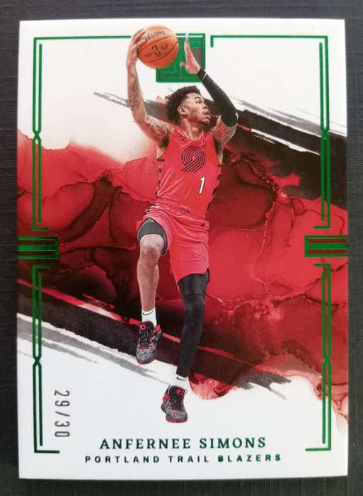 ANFERNEE SIMONS (Portland) - PANINI IMPECCABLE NBA 2023 - RARE TRADING CARD 29 of 30