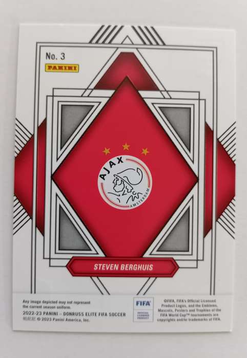 STEVEN BERGHUIS - PANINI DONRUSS ELITE FIFA SOCCER 2023 - CHROME MIRROR TRADING CARD 3