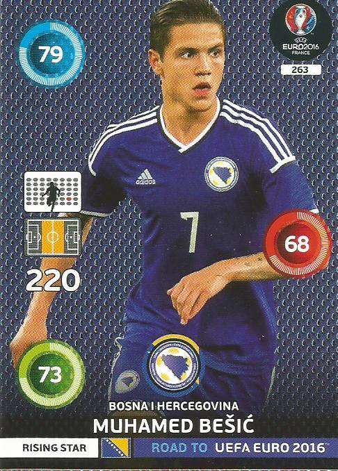 MUHAMED BESIC - PANINI Road to Euro 2016 Collection - FOIL "Rising Star" CARD 263