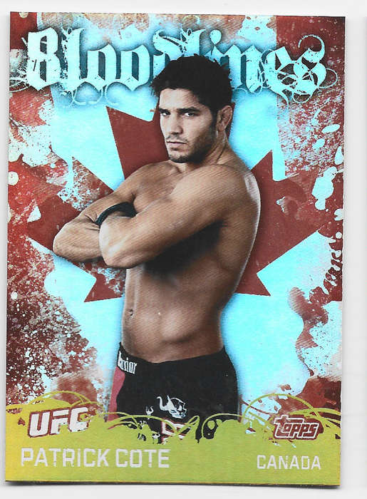 PATRICK COTE - TOPPS UFC 2010 COLLECTION -  FOIL "BLOODLINES" TRADING CARD BL2