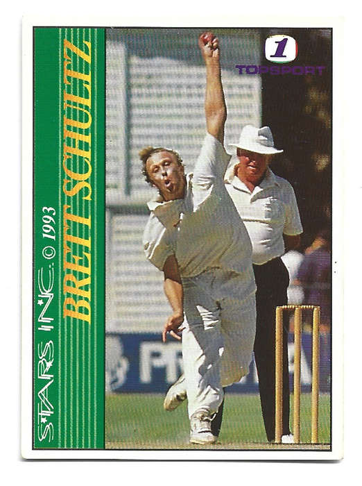 BRETT SCHULTZ (South Africa) - 1993 TOPSPORT (Stars Inc.) CRICKET CARD COLLECTION - TRADING CARD