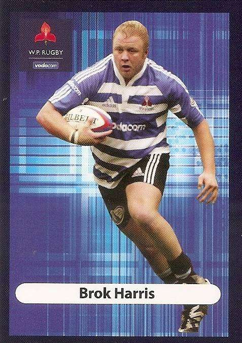 BROK HARRIS (Stormers) - BIG BALL RUGBY COLLECTION  2009 -  BASE TRADING CARD
