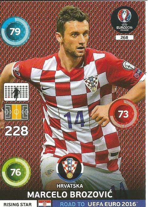 MARCELO BROZOVIC - PANINI Road to Euro 2016 Collection - FOIL "Rising Star" CARD 268