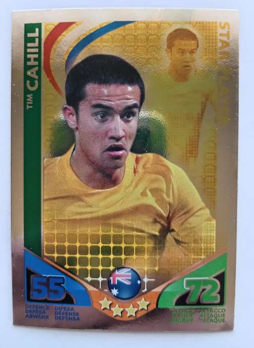 TIM CAHILL - TOPPS MATCH ATTAX `FIFA WORLD CUP 2010 - FOIL STAR PLAYER - Int. EDITION