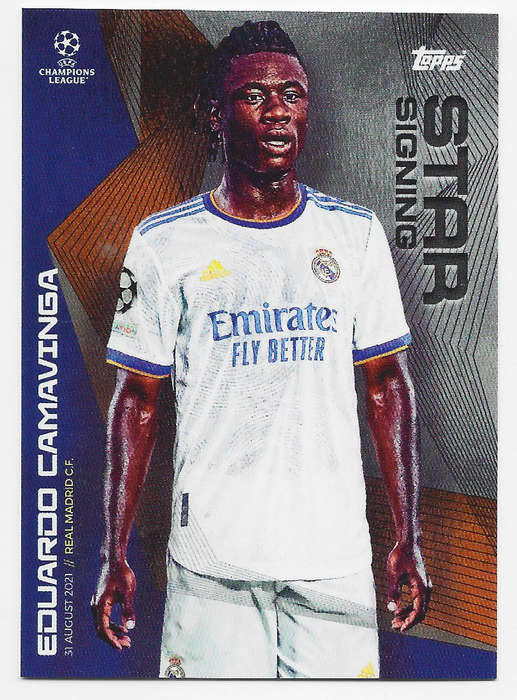 EDUARDO CAMAVINGA (Real Madrid) - TOPPS NOW "CHAMPIONS LEAGUE 2021 - "STAR SIGNING" TRADING CARD