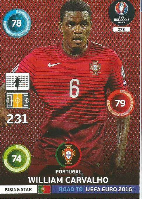 RICARDO CARVALHO - PANINI Road to Euro 2016 Collection - FOIL "Rising Star" CARD 273