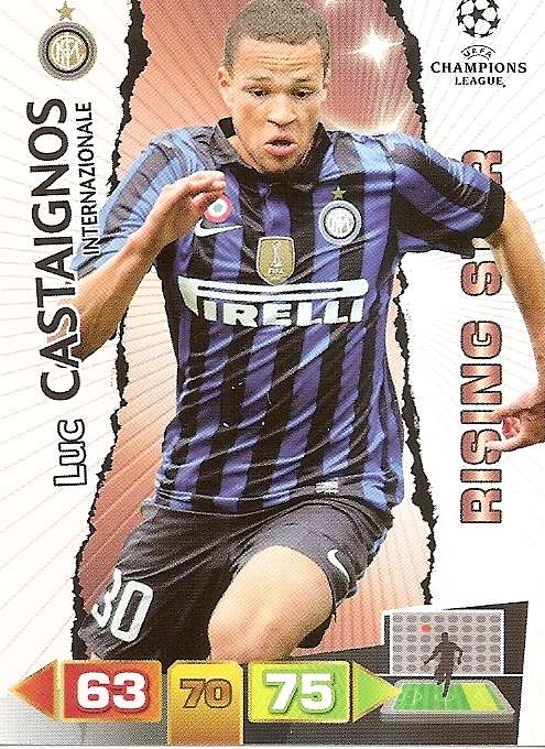 LUC CASTAIGNOS - PANINI CHAMPIONS LEAGUE 2011/12 - `RISING STAR` TRADING CARD