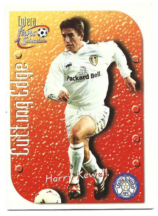 HARRY KEWELL (LEEDS UNITED FC)  - FUTERA FANS SELECTION SET 1999 - EMBOSSED CHASE TRADING CARD CE5