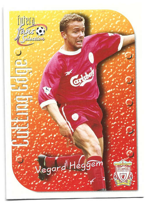 VEGARD HEGGEM - LIVERPOOL FC FUTERA Fans Selection 1999 Collection - Embossed Trading card CE9