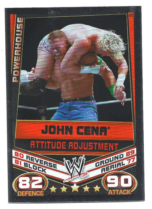 JOHN CENA - TOPPS WWE SLAM ATTAX REBELLION 2013/14 - FOIL `FINNISH MOVE` TRADING CARD
