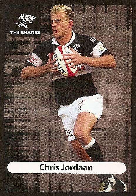 CHRIS JORDAN (Sharks) - BIG BALL RUGBY COLLECTION  2009 - BASE TRADING CARD