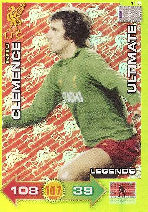 RAY CLEMENCE - PANINI LIVERPOOL 2011/12 COLLECTION - RARE  GOLD LEGEND "ULTIMATE" TRADING CARD 115