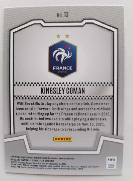 KINGSLEY COMAN (France) - PANINI FIFA SOCCER SCORE 2023 - SCORE TEAM TRADING CARD 13