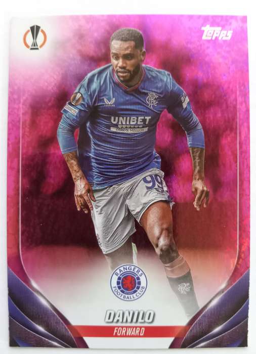 DANILO (Rangers) - TOPPS Champ League 2024 - ROOKIE PINK SPARKLE TRADING CARD 34