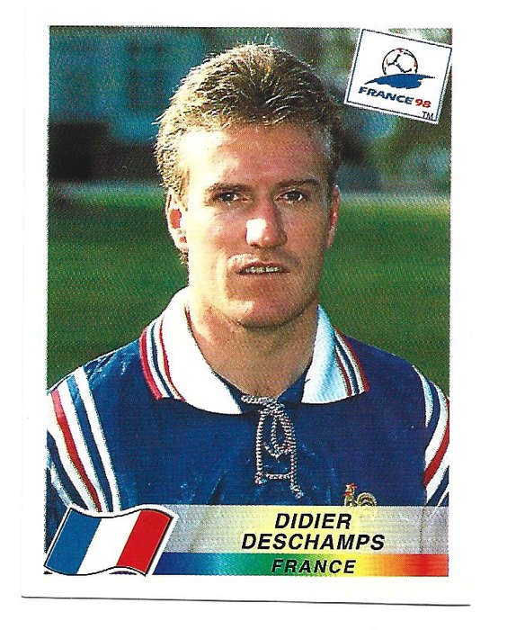 DIDIER DESCHAMPS - PANINI FIFA WORLD CUP 1998 FRANCE - ULTRA RARE  STICKER 165