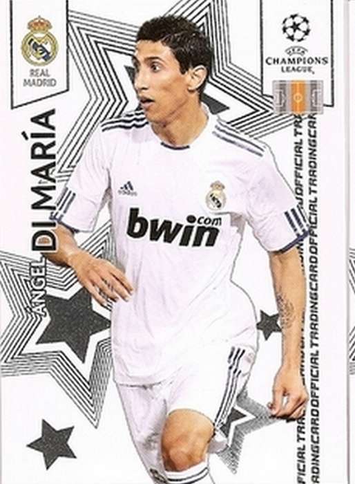 ANGEL DI MARIA (Real Madrid) - PANINI CHAMPIONS LEAGUE PREMIUM 2010/11 - RARE TRADING CARD