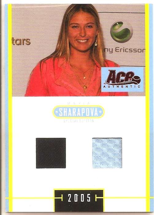 MARIA SHARAPOVA - ACE AUTHENTIC 05 `SPECIAL EDITION` - RARE DUAL `MEMORABILIA` CARD 281/400