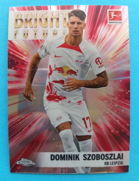 DOMINIK SZOBOSZLAI - TOPPS CHROME BUNDESLIGA 2023 - CHROME ROOKIE TRADING CARD BF-DSZ