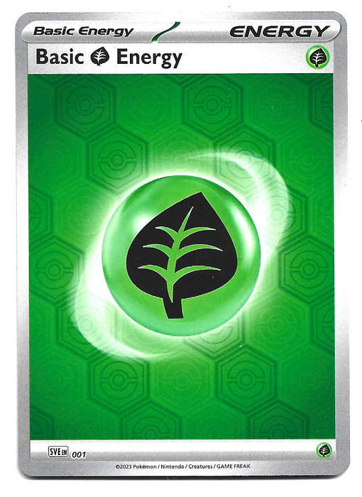 GRASS ENERGY - REVERSE HOLO  001 POKEMON TCG SHROUDED FABLE TRADING CARD