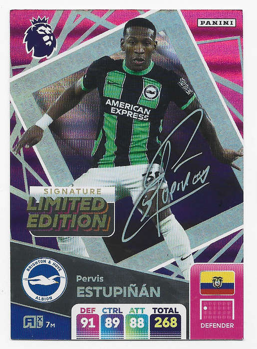 PERVIS ESTUPINAN - PANINI English Premier League 2024/25 - RARE "SIGNATURE LIMITED EDITION" CARD