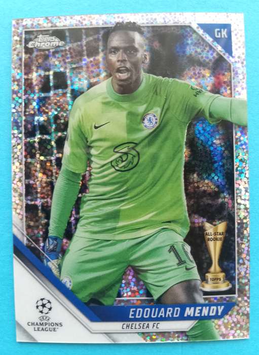 EDOUARD MENDY (Chelsea)  - TOPPS Chrome C/League 2022 - CHROME GLITTER TRADING CARD